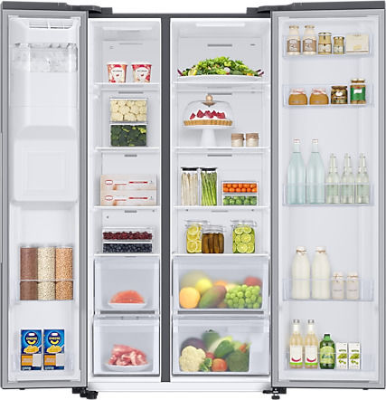 Samsung Side-by-Side Refrigerator 634lt Total NoFrost H178xW91.2xD71.6cm Inox RS67A8811S9/EF