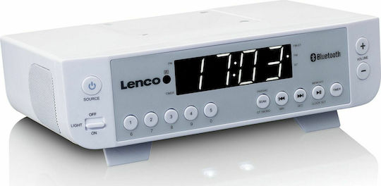 Lenco KCR-100 Επιτραπέζιο Ραδιόφωνο Ρεύματος με Bluetooth Λευκό