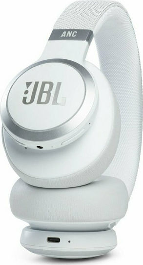 JBL Live 660NC Wireless / Wired Over Ear Headphones with 50 hours of Operation and Quick Charge White
