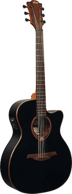 Lag Semi-Acoustic Guitar T118ACE Cutaway Black Black