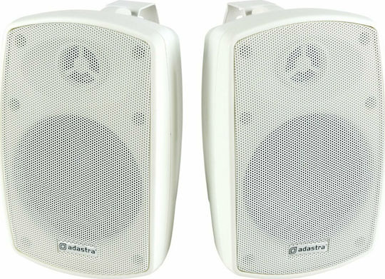 Adastra BH6 Passive Wall-Mount Installation Speakers 70W Pair 19.5x19x29cm White