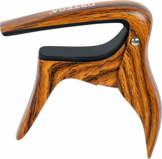 Ortega Wooden Trigger Capo for Ukulele Ukuele & Banjo Capo Brown