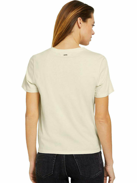 Tom Tailor Women's Summer Blouse Short Sleeve Beige