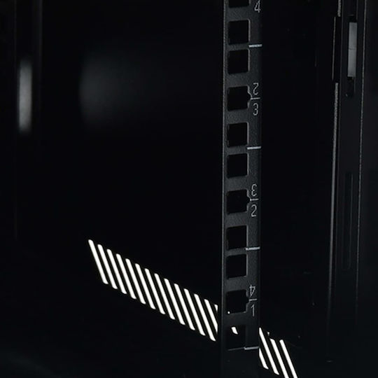 vidaXL Επιτοίχια καμπίνα 12U 19'' IP20 600 x 600 x 640 Μαύρο