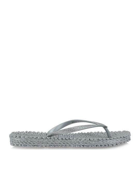 Women's Flip Flops Silver