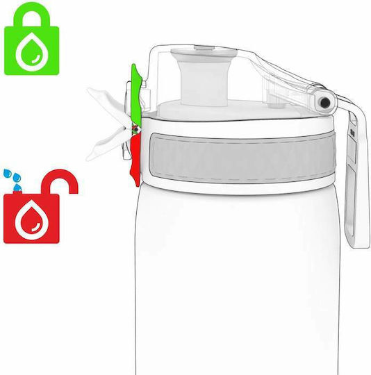 Ion8 Sport Slim Kids Water Bottle Plastic Non Spill Green 600ml