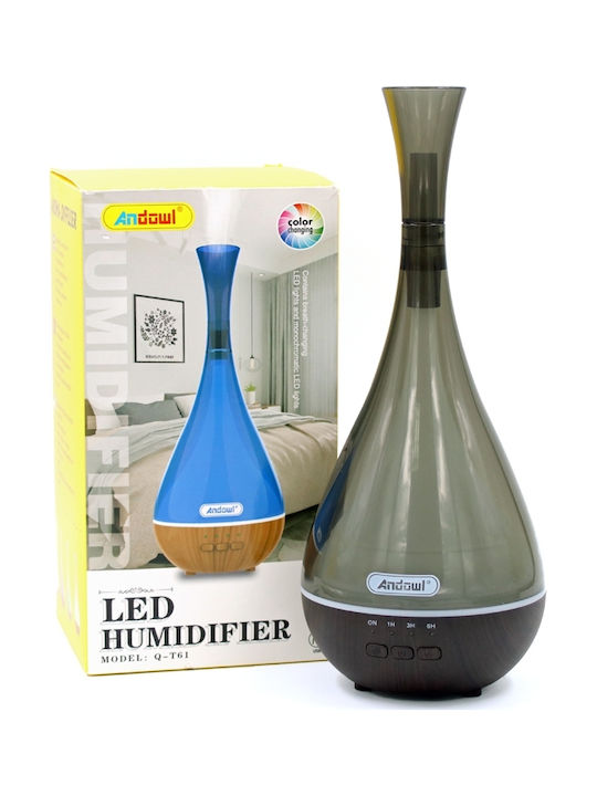 Andowl Led Συσκευή Αρωματοθεραπείας Υπερήχων Q-T61 Humidifier Καφέ