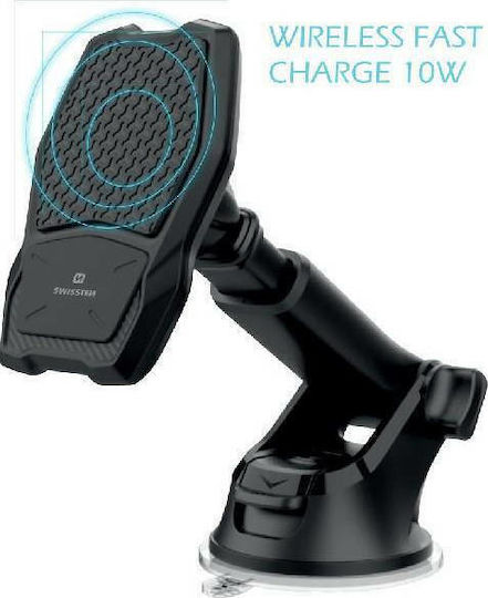 Swissten S-GRIP WM1-HK2 Car Mobile Mount with Magnet and Wireless Charging Black