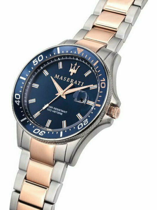 Maserati Sfida Men's Watch 44mm Battery with Metal Bracelet Gold