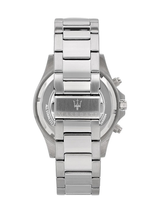 Maserati Sfida Men's Watch 44mm Chronograph Battery with Silver Metal Bracelet