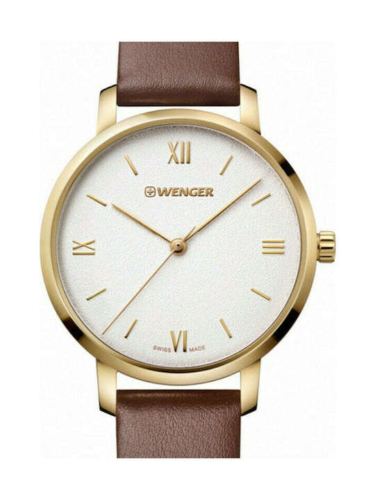 Wenger Metropolitan Watch with Brown Leather Strap