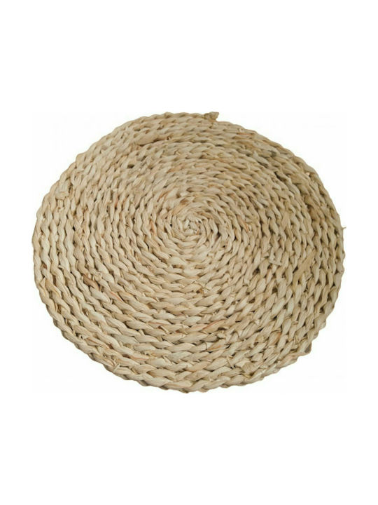 Placemat Round Wicker Beige 30cm 1pcs