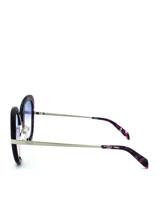 Emilio Pucci Women's Sunglasses with Brown Tartaruga Frame and Purple Gradient Lens EP115 54W