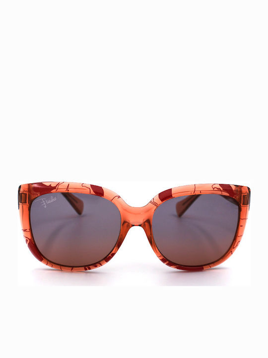 Emilio Pucci Sonnenbrillen mit Orange Rahmen und Orange Verlaufsfarbe Linse EP740S 643