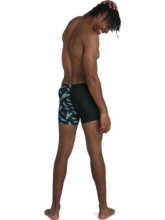 Speedo Men's Swimwear Shorts Black with Patterns