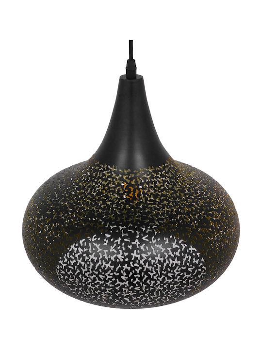 GloboStar Janis Black Bell Pendant Ceiling Light with E27 Socket 30x30x30cm