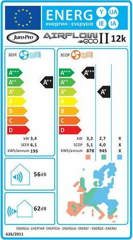 Juro-Pro Airflow Eco II Aparat De Aer Condiționat Inverter 12000 BTU A++/A+