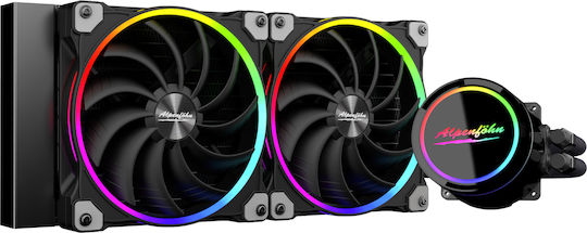 Alpenfoehn Gletscherwasser 280 RGB CPU Water Cooling Dual Fan 140mm for Socket AM4/AM5/1200/115x