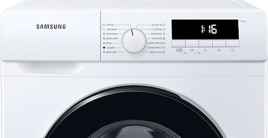 Samsung Πλυντήριο Ρούχων 9kg 1400 Στροφών Digital Inverter WW90T304MBW/LE