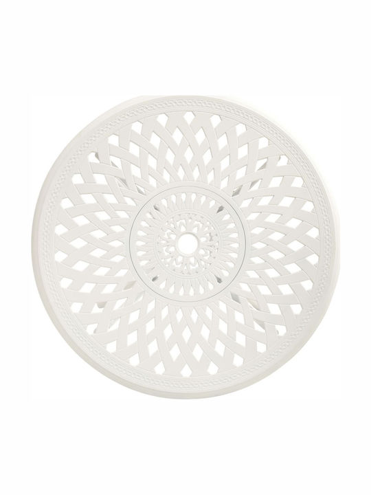 Tisch für kleine Außenbereiche Stabil White 72x72x72cm