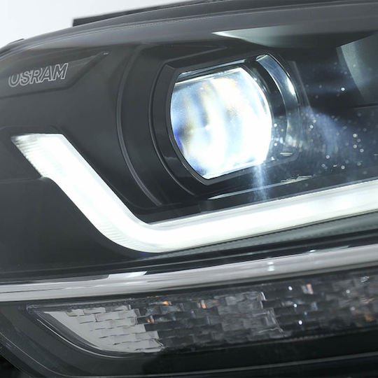 Osram Μπροστινά Φανάρια Led για Volkswagen Golf VII DRL Full Led Halogen Version Black 17-19 2τμχ