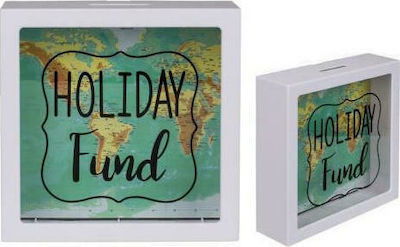 Out of the Blue Holiday Fund Money Box Plastic Green 15x5x15cm