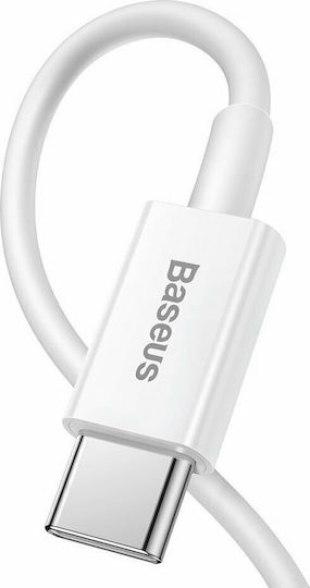 Baseus Superior Редовна USB-C към Lightning кабел 20W Бял 0.25м