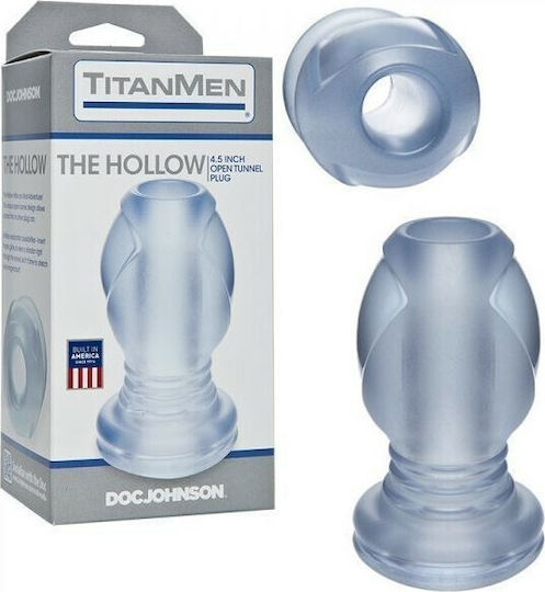 Doc Johnson TitanMen The Hollow Plug Anal Plug Clear 11.7cm