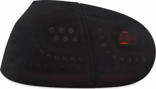 JOM Πίσω Φανάρια Led για Volkswagen Golf Mk5 Dynamic Black 2003-2008 2τμχ