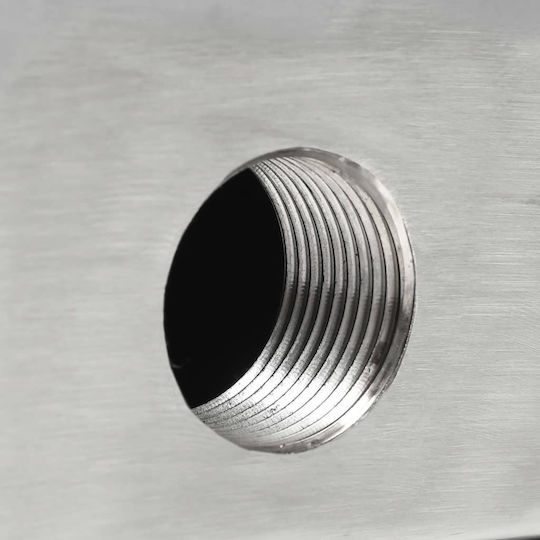 vidaXL Pool Waterfall made of Stainless Steel 14x45x34cm Silver