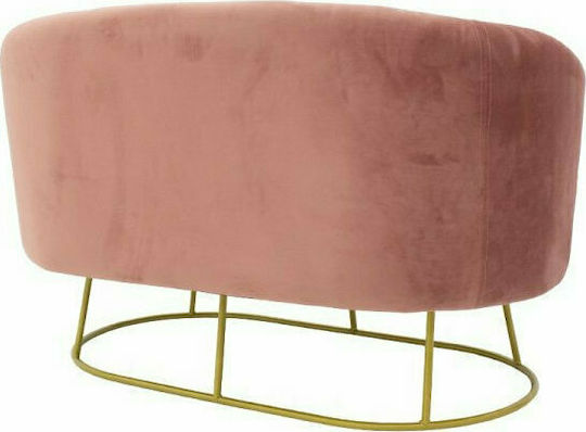 Gloria Two-Seater Velvet Sofa Decayed Apple Gold 132x82x83 cm