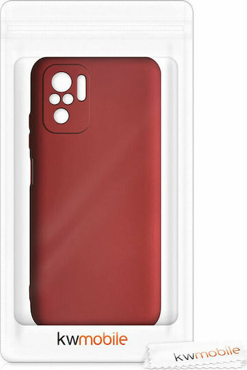 KWmobile Back Cover Σιλικόνης Metallic Dark Red (Redmi Note 10 / 10s / Poco M5s)