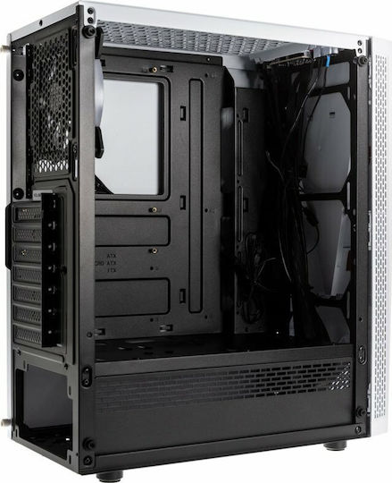 Kolink Void Gaming Midi-Turm Computergehäuse mit Seitenfenster und RGB-Beleuchtung Weiß