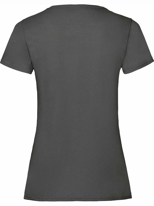 Fruit of the Loom Valueweight Τ Women's Short Sleeve Promotional T-Shirt Light Graphite