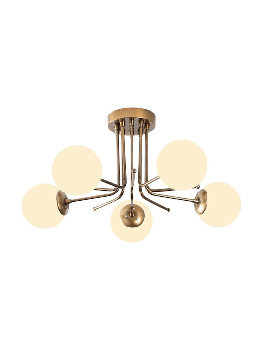 HomeMarkt Modern Metal Ceiling Light with Socket E27 80pcs Gold