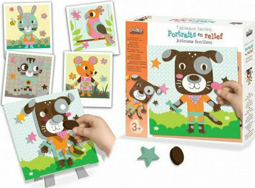 Crealign Kinderhandwerk Bastelsets mit Samt Tieren für Kinder 3+ Jahre alt+ Jahre