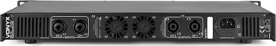 Vonyx VDA500 PA Power Amplifier 2 Channels 125W/4Ω 90W/8Ω with Cooling System Black