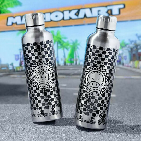 Paladone Παιδικό Παγούρι Super Mario Αλουμινίου Ασημί 500ml