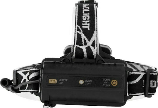 GloboStar Rechargeable Headlamp LED IP44 with Maximum Brightness 5000lm XML2-T6 Black
