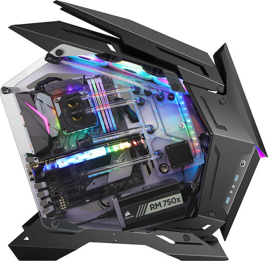 Jonsbo MOD3 Gaming Full Tower Κουτί Υπολογιστή με Πλαϊνό Παράθυρο και RGB Φωτισμό Μαύρο