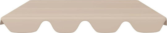vidaXL Swing Fabric Beige with PVC Coating 1.86x2.48m