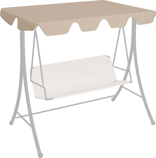 vidaXL Swing Fabric Beige with PVC Coating 1.86x2.48m