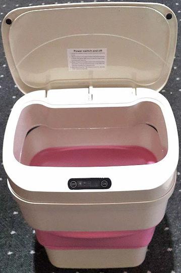 Factory ZSW-L11 Mülleimer Kunststoff mit Sensor Weiß-Rosa 8lt