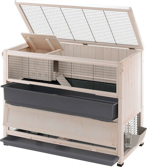 Ferplast Cottage Holzkäfig für Kaninchen 129cmx68cmx103.5cmcm.