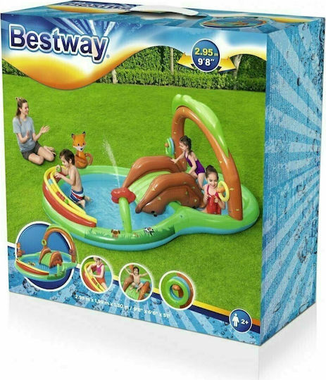 Bestway Детски Басейн 325л Надуваем 295x199x30см Зелен