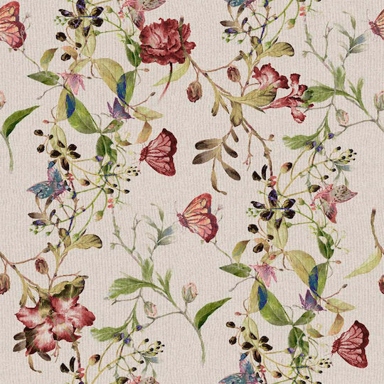 Lino Home Tischdecke Fluture 901 Beige 90x90cm