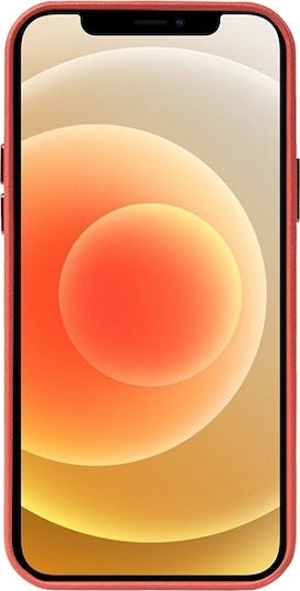 Crong Essential Back Cover Δερματίνης Κόκκινο (iPhone 12 / 12 Pro)