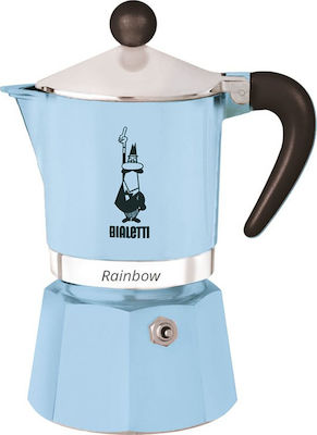 Bialetti Rainbow Stovetop Espresso Pot 1 Cups Albastru