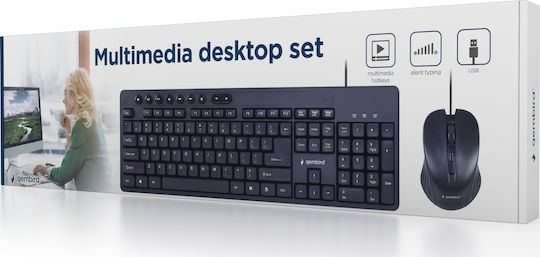 Gembird KBS-UM-04 Keyboard & Mouse Set English US