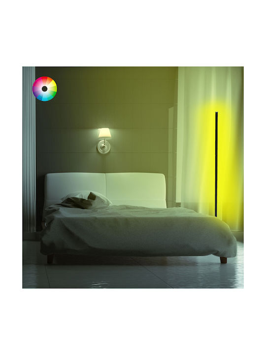 HomeMarkt LED Φωτιστικό Δαπέδου Υ120xΜ30εκ. με RGB Φως Μαύρο